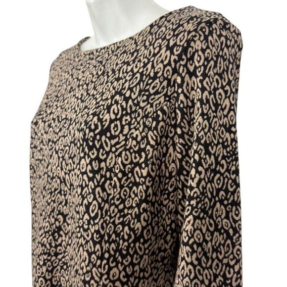 Chicos So Slimming Womens Leopard Print Stretch Sheath Knit Dress sz 0.5 / S / 6 - Picture 10 of 16